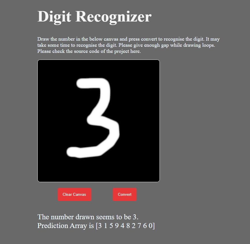 Digit recognizer